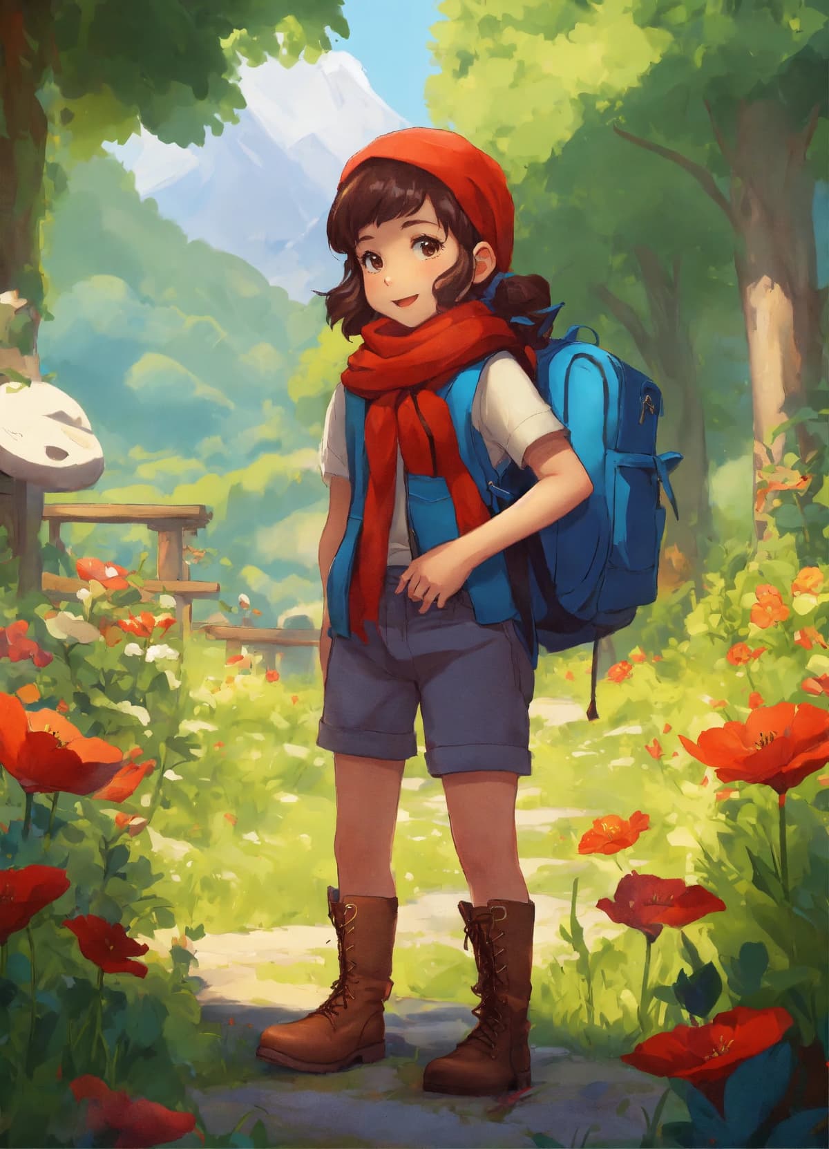 アニメ女性キャラクターのStable Diffusion AI生成画像