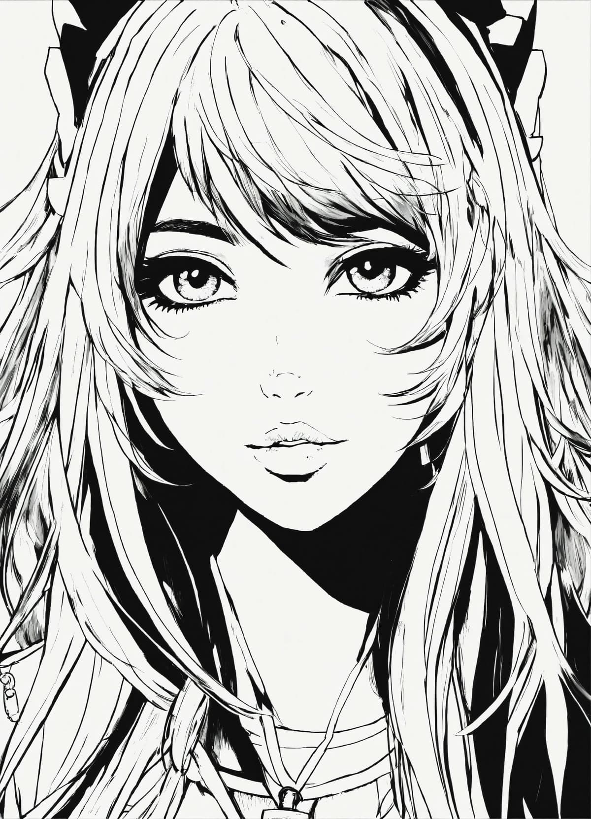 アニメ女性キャラクターのStable Diffusion AI生成画像
