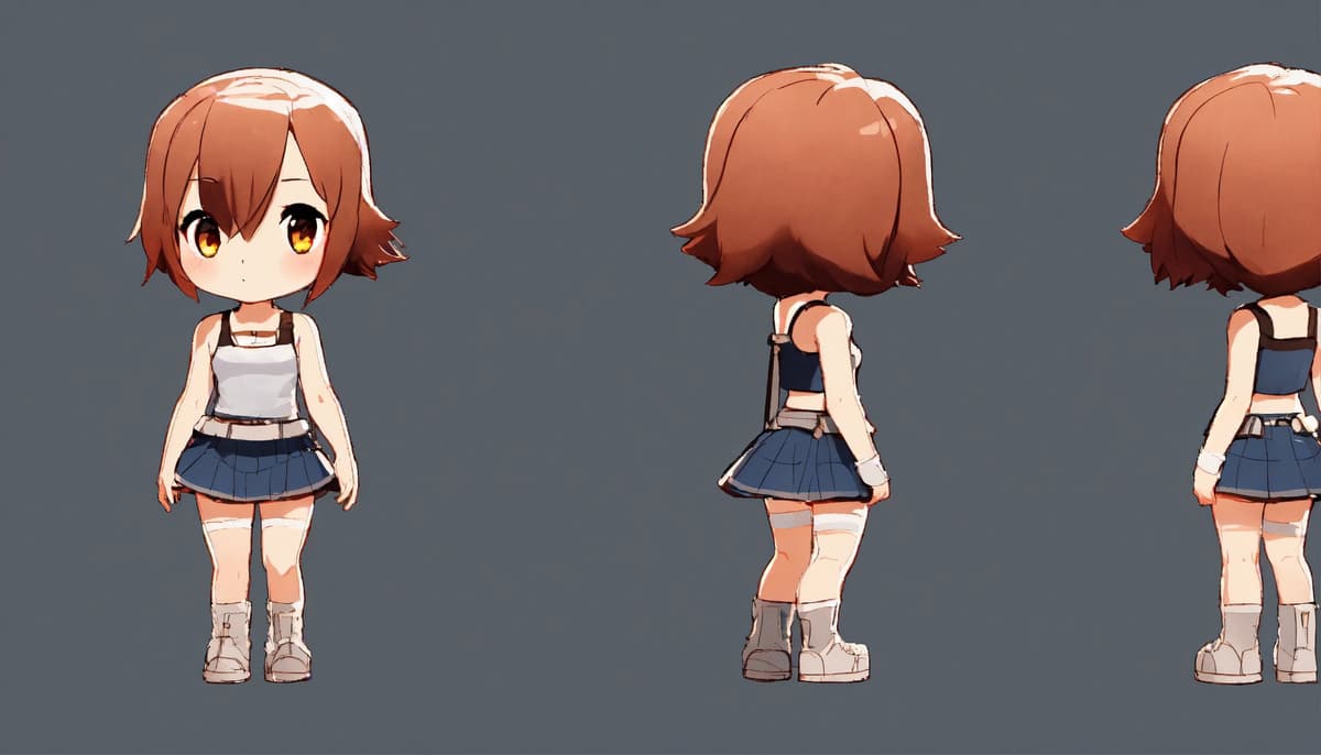 アニメ女性キャラクターのStable Diffusion AI生成画像