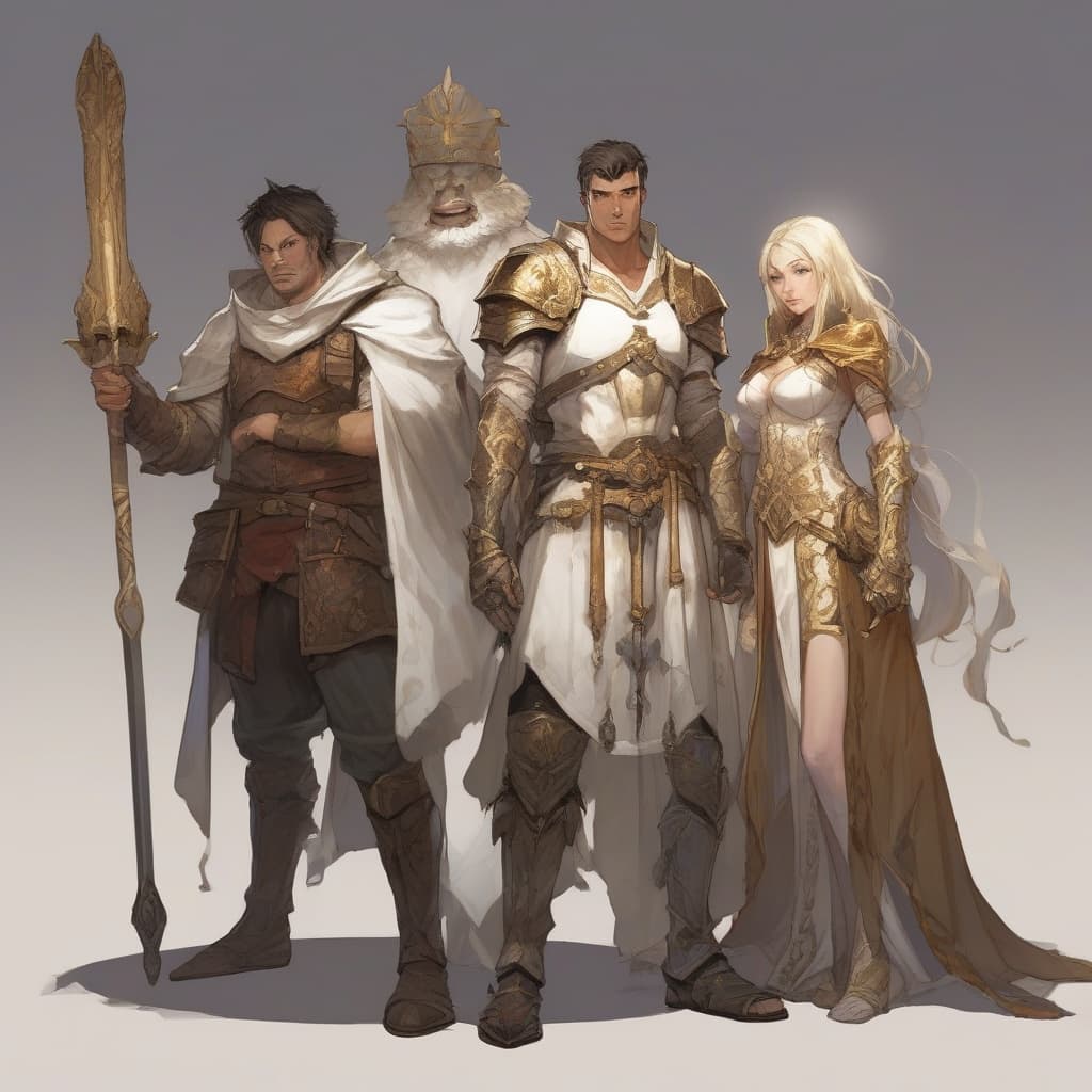 身長差 RPG パーティ - 戦士×ヒーラー - Stable Diffusion AI 生成画像
