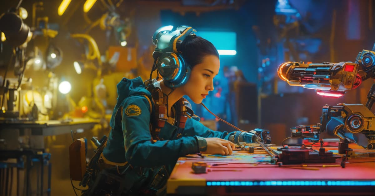 Paint a vivid and captivating futuristic scene where a Futur...Stable Diffusion AI生成画像