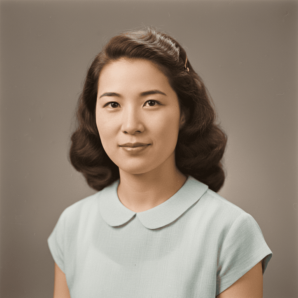 白黒写真カラー化 1950年代風 - 写真修復 — After