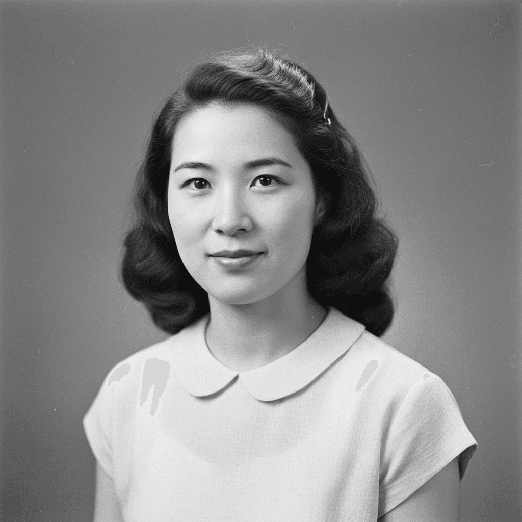 白黒写真カラー化 1950年代風 - 写真修復 — Before